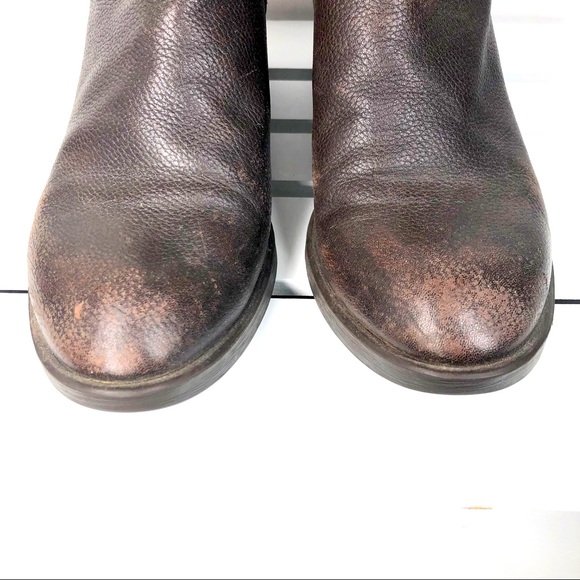 KENNETH COLE brown LEVON ankle booties boots Double zippers SIZE 6.5 M - Picture 10 of 10